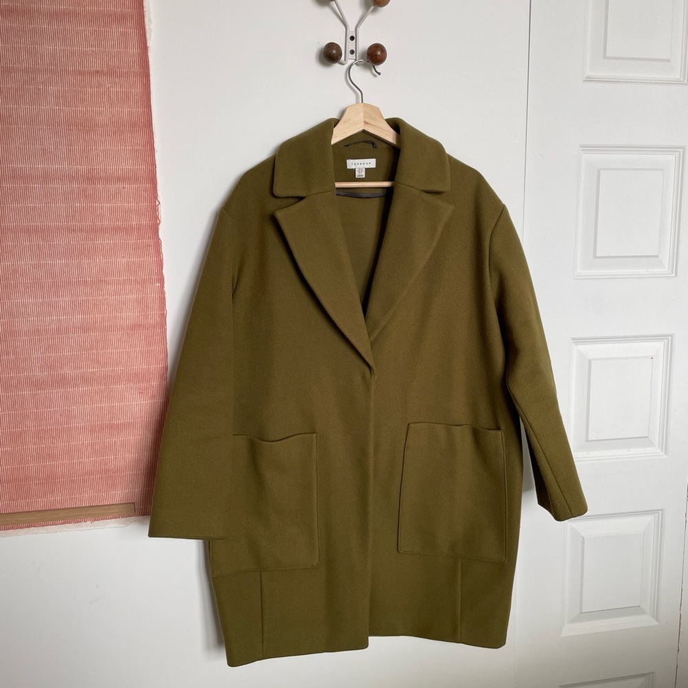 Topshop olive coat (women) - Picture 1 of 6